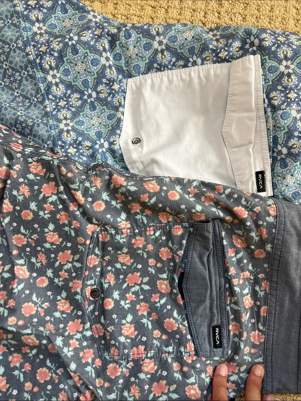 RVCA Men’s Bundle of Blue Patterned Board Shorts